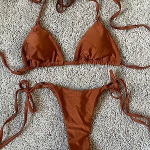 Rust color bikini set